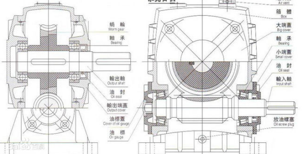 蜗轮箱图片（结构图）